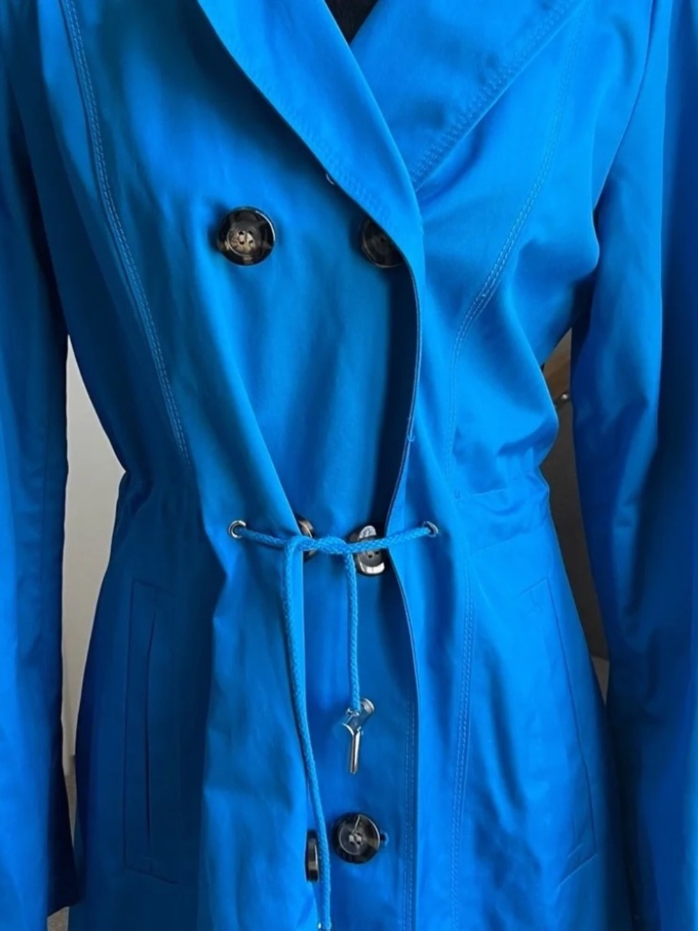 Laundry by Shelli Segal Size Medium M Blue Double-Breasted Jacket lot6470
